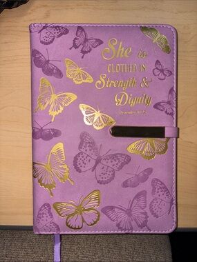 Purple Butterfly Journal with Gold Foil Script